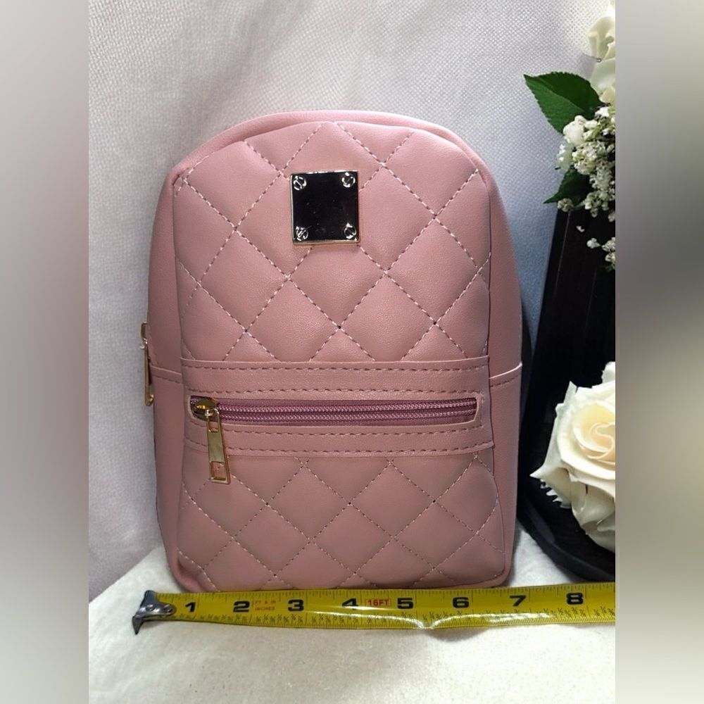 White Leather Mini-Backpack, New - Picture 6 of 14